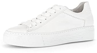 Gabor Women Trainers, Ladies Low-Tops,Removable Insole,Sports Shoe,Platform Sole,Leisure,Low Shoe,Street Shoe,White (Weiss),37.5 EU / 4.5 UK