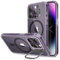 ESR for iPhone 14 Pro Case, Magnetic Case with stand Compatible with MagSafe, Military-Grade Protection, Built-In Camera Ring Stand, Classic Kickstand Clear Case with HaloLock, Clear Purple