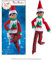 The Elf on the Shelf Claus Couture® Weihnachtsbaum Pyjama | Oberteil mit Weihnachtsbaum-Motiv & Karierte Hose | Scout Elf Outfit