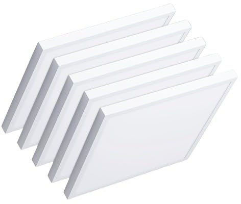 CLAR - Panel LED Superficie, LED Plafón 60x60, Panel LED Superficie Cocina, Plafon LED Superficie, Placa LED 60X60 Techo, Panel LED 60x60, Pantalla led 60x60 4000ºK 40W (Pack 5)