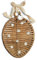 Riviera Maison Osterdekoration, Rattan Osterei mit Tupfen Oster-Anhänger, Ostereier-Hängedeko, Osterzweig-Deko - Rustic Rattan Easter Dots Ornament - Braun - Grubenrohr - (LxBxH) 13x8.5x0.5
