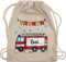 Turnbeutel Rucksack - Feuerwehrauto Motiv I Leiterwagen Geschenk Feuerwehr I Löschzug - Unisize - Naturweiß - beutel für wechselkleidung kinder kinderturnbeutel kindergarten jugendfeuerwehr name