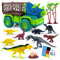 all Kids United Dinosaurier Spiel-Set Truck mit Dino-Figure | Spielmatte, Zubehör & Militär Lastwagen mit Tier-Käfig | Abenteuer Spielzeug für Kinder (Dino Set mit Truck)