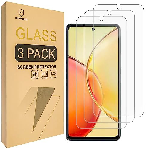 Mr.Shield Protector de Pantalla para Vivo Y36 4G / Vivo Y36 5G Cristal Vidrio Templado [3 Piezas] [9H Dureza] Anti-Arañazos