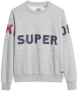 Superdry Damen Ski-Sweatshirt Grau Meliert 34
