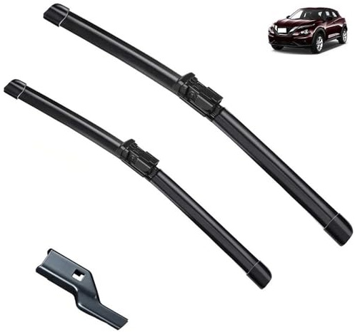 Limpiaparabrisas de vehículos Juego de escobillas limpiaparabrisas delanteras for Nissan JUKE F16 2020 2021 2022 2023, cepillos for parabrisas, cubierta de limpiaparabrisas, Motor adaptador Limpiapara