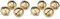 Rayher Metallglöckchen, kugelförmig, 29 mm ø, Gold, Beutel 4 Stück, Schellen, Weihnachtsglöckchen, 2503406 (Packung mit 2)