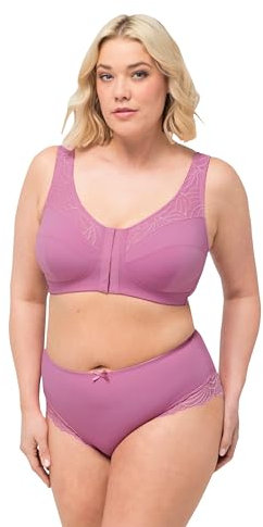 Ulla Popken Soutien-Gorge de soulagement Kelly, sans Armature, Fermeture Avant, C-D 801081, Vieux Rose, 105D Femmes