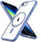 Hülle Kompatibel für iPhone SE 2020, iPhone SE 2022 Hülle iPhone 8/7 Hülle, Magnetisch Handyhülle iPhone SE 2/3 mit HD Schutzfolie Glas für MagSafe Stoßfeste Schutzhülle iPhone SE 2022 Case (Hellblau)