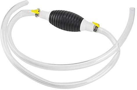 NONDK Pompe Manuelle Portative de Transfert de Carburant de Voiture de Pompe à Main de Siphon à Haut DéBit avec Le Tuyau de Siphon 2M