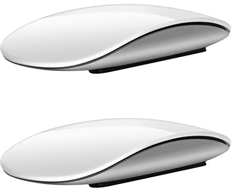 2 x mouse wireless Bluetooth silenzioso ricaricabile mouse per computer sottile ergonomico PC mouse per ()