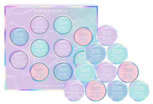 Baylis & Harding Signature Scrub & Butter Discovery Gift Set 1 Pack | Jojoba, Vanilla & Almond Oil, Vegan Friendly