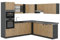 Vicco Eckküche R-Line, Artisan Eiche/Anthrazit, 237 x 247 cm, AP Eiche