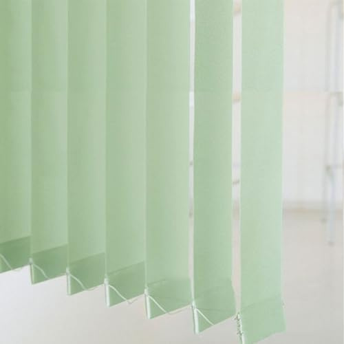 YUJIANHUAA Lamellenvorhang Verdunkelungsjalousie,Raumverdunkelnd Komplettset Vertikaljalousie,in 7 Farben und vielen Grössen,98mm Lamellen,Schiebevorhang,Breite×Höhe (200cm x 220cm,Light Green)