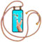 moex Handykette für Samsung Galaxy A35 5G Hülle mit Band abnehmbar, Handyhülle mit Kette zum Umhängen, Handyband Kordel Umhängehülle, Necklace Handy Umhängeband, Rainbow