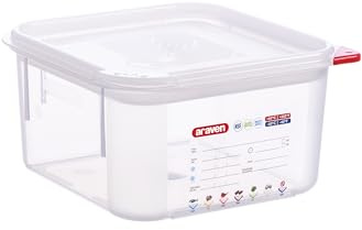 Araven Squared Transparent Container Polypropylene - 2Ltr with Lid 195x195x100 | Space-saving dimensions fit compact fridges or commercial shelves, keeping ingredients fresh in professional kitchens.