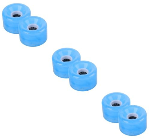 Milisten 6stücke Skateboard-räder Transparent Pu Leuchtende Ersatzräder Für Kick-Skateboards Wetterbeständig Mit Starkem Grip Geeignet Für Freizeit Und Sport