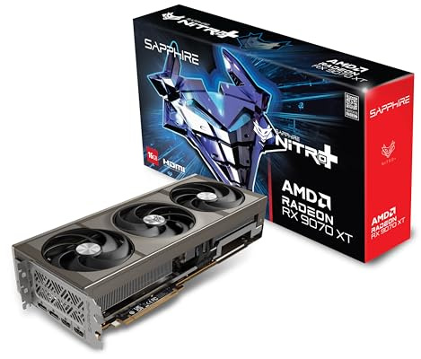 Sapphire 11348-01-20G Nitro+ AMD Radeon™ RX 9070 XT Gaming OC Graphics Card with 16GB GDDR6, AMD RDNA 4