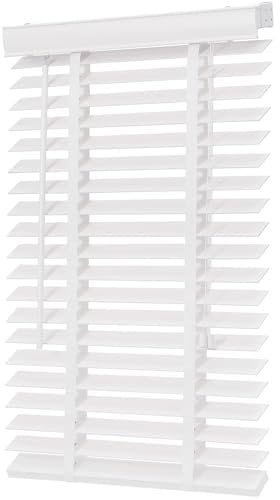 Sekey Jalousie Holzjalousie 50mm Holz jalousien Jalousette Echtholz Anpassbare Jalousie 80x160cm Weiß