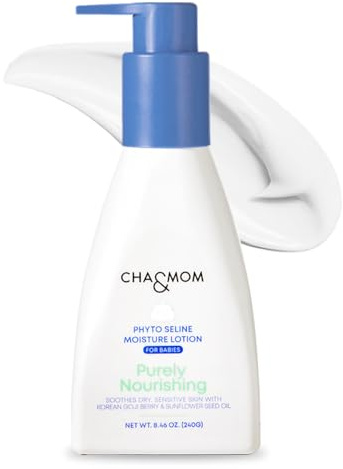 CHA&MOM Korean Baby Skincare - Hypoallergenic, Plant Based, and Natural Phyto Seline Moisture Lotion, 8.46oz