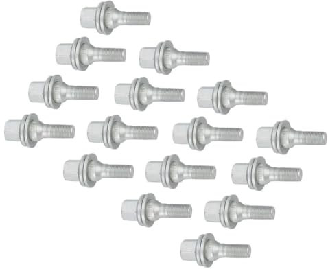 HZSMYXGS Boulons de Jante Compatible avec Peugeot pour 2008 301 307 308 308S 408 5008 M12x1.25 58mm boulons de Roue en Acier allié moyeu de Roue Pneu vis et boulons