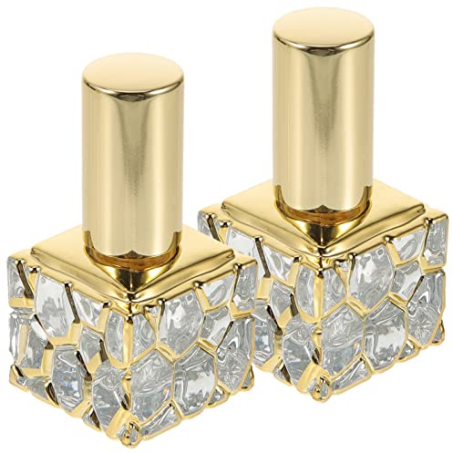 VALICLUD Flacon de Parfum Rechargeable en Verre Or 10ml 2pcs Spray Pulvérisateur Mini Bouteille de Recharge Format Voyage pour Présent Fête Élégante