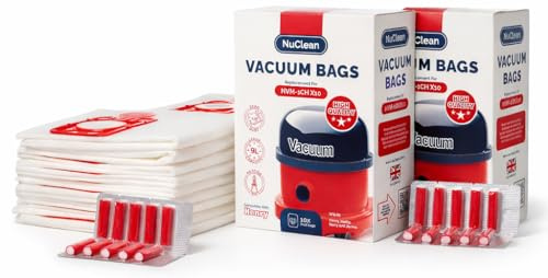 Nuclean 20 Large Replacement for Henry Hoover Bags 20 9L Bags and Freshners | Compatible with Numatic Henry, Hetty, NVM-1CH 907075 HepaFlo Vacuum Bag