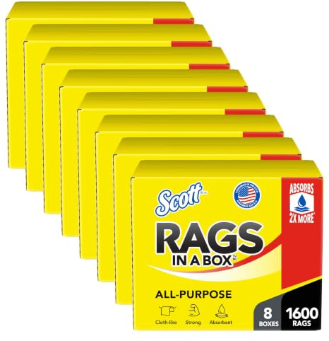 Scott Rags In A Box, 200 Towels/Box, 8 Boxes/Case