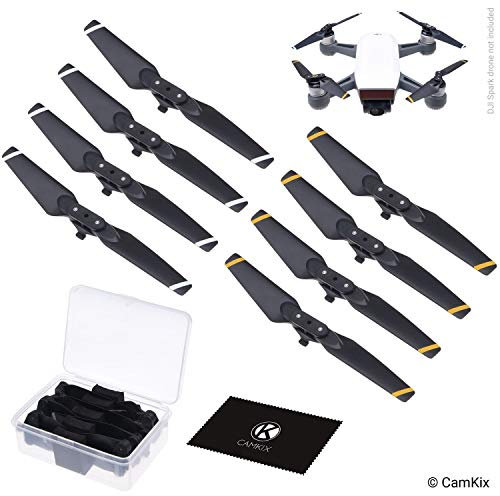 Propeller für DJI Spark – 2 Sets (8 Flügel) – mit praktischer Aufbewahrungsbox – Faltbare Flügel mit Schnellstart – getestetes Flugdesign – unverzichtbares Zubehör für Ihre DJI Spark Drohne