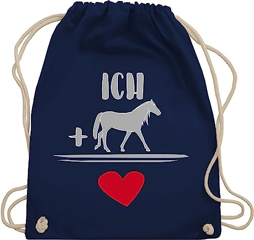 Turnbeutel Rucksack - Pferde - Taschen - Pferde-Liebe - Unisize - Navy Blau - pferderucksack stalltasche pferd pferdeliebhaber pferdemotiv beutel tasche reiten pferdebeutel pferdespruch islandpferde