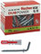 Fischer 541746 Tassello con Gancio Corto Duopower, Grigio/Rosso, 25 Pezzi