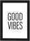 PICSonPAPER Poster DIN A4 Good Vibes, gerahmt mit schwarzem Bilderrahmen, Geschenk, Geschenkidee, Geburtstagsgeschenk, Poster mit Rahmen (Good Vibes)