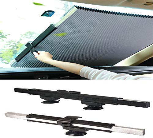 BMDHA Visera del Coche Parabrisas Delantero Automático Telescópico Protector Solar Aislamiento Calor Auto De Protección Solar (65-80Cm),80Cm