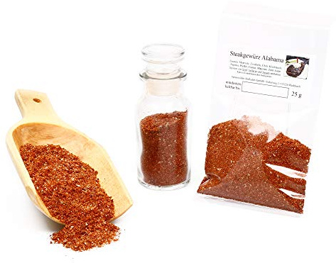 Steakgewürz Alabama |USA BBQ Grillgewürze für Steak Fleisch | würzt Spareribs, Geflügel, Rind, Schwein und Wild | 25g