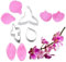 Phalaenopsis Schmetterlings-Orchideen-Ausstecher, Silikonform, handgefertigt, Seifenwerkzeug, Kuchenwerkzeug, Backform, Edelstahl, Kekswerkzeug (01)