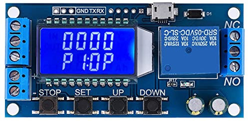 Zeitrelais, 5 V, 12 V, 24 V, Delay Controller Board Delay Off Zyklustimer 0,01 s - 9999 min Auslös Schaltuhr Relais Modul EIN/Ausgeschalten mit LED-Anzeige