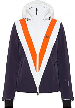 J.Lindeberg W Wrangell Jacket Blau-Orange-Weiß - Dermizax™ Sportliche modische Damen Dermizax-EV Skijacke, Größe XS - Fa