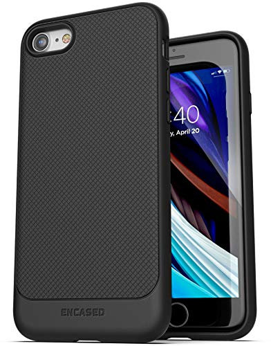 ENCASED Thin Armor for iPhone SE 2022 Case (3rd Gen) Slim Fit Phone Case (Fits iPhone SE 2020/2022) Matte Black
