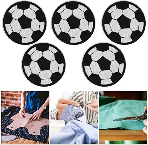 10-teilige Fußball-Aufnäher Aufnähen auf Stickflecken für Kinder Jeans Kleidung Kinder Aufnähen Jackenrucksack Applique DIY Craft