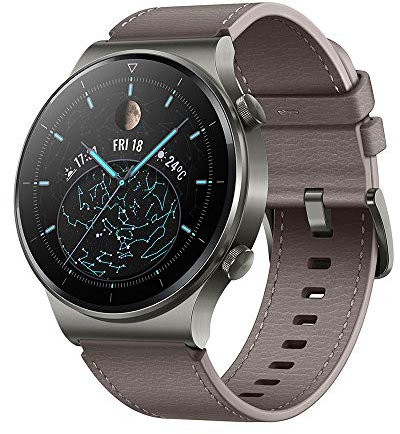 HUAWEI WATCH GT 2 Pro Montre Connectée, Ecran AMOLED Tactile de 1.39 Pouces, 2 Semaines D'autonomie, GPS & GLONASS, SpO2, Plus de 100 Modes D'entraînement, Appels via Bluetooth,Gris