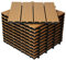ECD Germany WPC Terrassenfliesen 30x30 cm/44 Fliesen=4m², Teak, geriffelt, Holzoptik, Bodenbelag mit Klicksystem und Drainage, Terrassendielen Balkonfliesen, Klickfliesen für Terrasse Garten Balkon