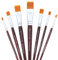 Transon Flat Paint Brush Set 7pcs for Multi-Media Painting