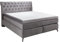 Riess Ambiente Elegantes Boxspringbett Verona 180x200cm grau Samt inkl. Matratze und Topper Bett Polsterbett