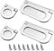 XNJIHWA 4Pcs Manijas Invisibles 35mm＆75mm Tirador Manija Invisible Maniac Invisibles con Tornillos Tirador Invisible Cajon para Puerta de Armeria Cajón,Plata