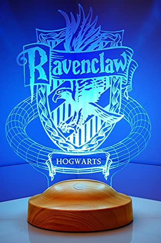 Sentidos 3D Led-Nachtlicht Geschenke Lampe Jungen Kind Kinder Geburtstagsgeschenke Schreibtischlampe Schlafzimmer Taufgeschenk (Ravenclaw)
