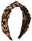 Leopard Print Headband for Women Girls - Wide Striped Knotted Bow Headbands Cheetah Hairband Hair Hoops Accessories Bow Cross Head Band Wrap