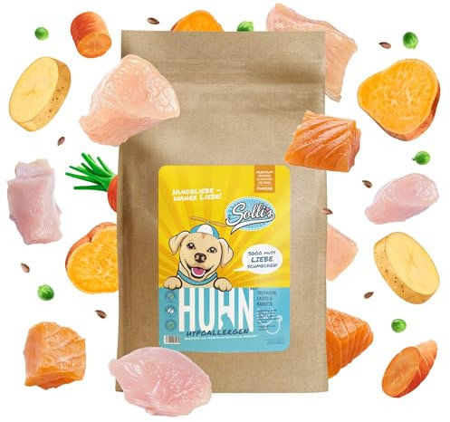 Sollis Welpenfutter für Hunde Trocken | Getreidefrei & Zuckerfrei | Huhn | Junior Trockenfutter für Hunde | 2kg