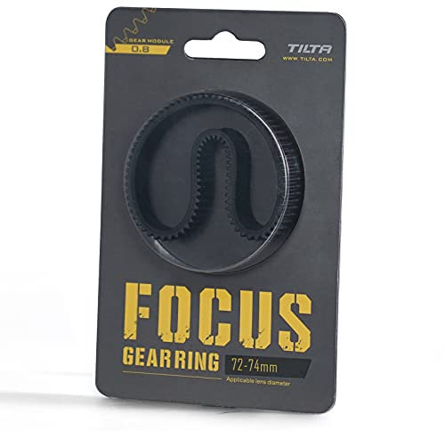 TILTA Seamless Lens Focus Gear Ring φ72-74 mm für Tilta Mini Follow Focus Nucleus Nano DSLR Camera, 360 ° Drehfokus Gear Videokamera Objektiv Zubehör TA-FGR-7274
