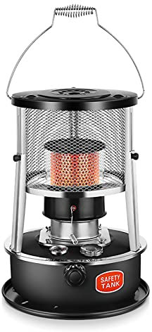 HFDASUENT Petroleumofen,Petroleum Heizung Petroleumheizung mit Löschautomatik Petroliumheizer Gartenöfen Outdoor CampingCamping Und Kochen Petroleum Heizung mit 2 Dochten