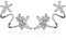 Ohrringe Blumen, Ohrringe Hypoallergen Silber Elegante Weißgold Vergoldet Tragus Ohr Piercings Set